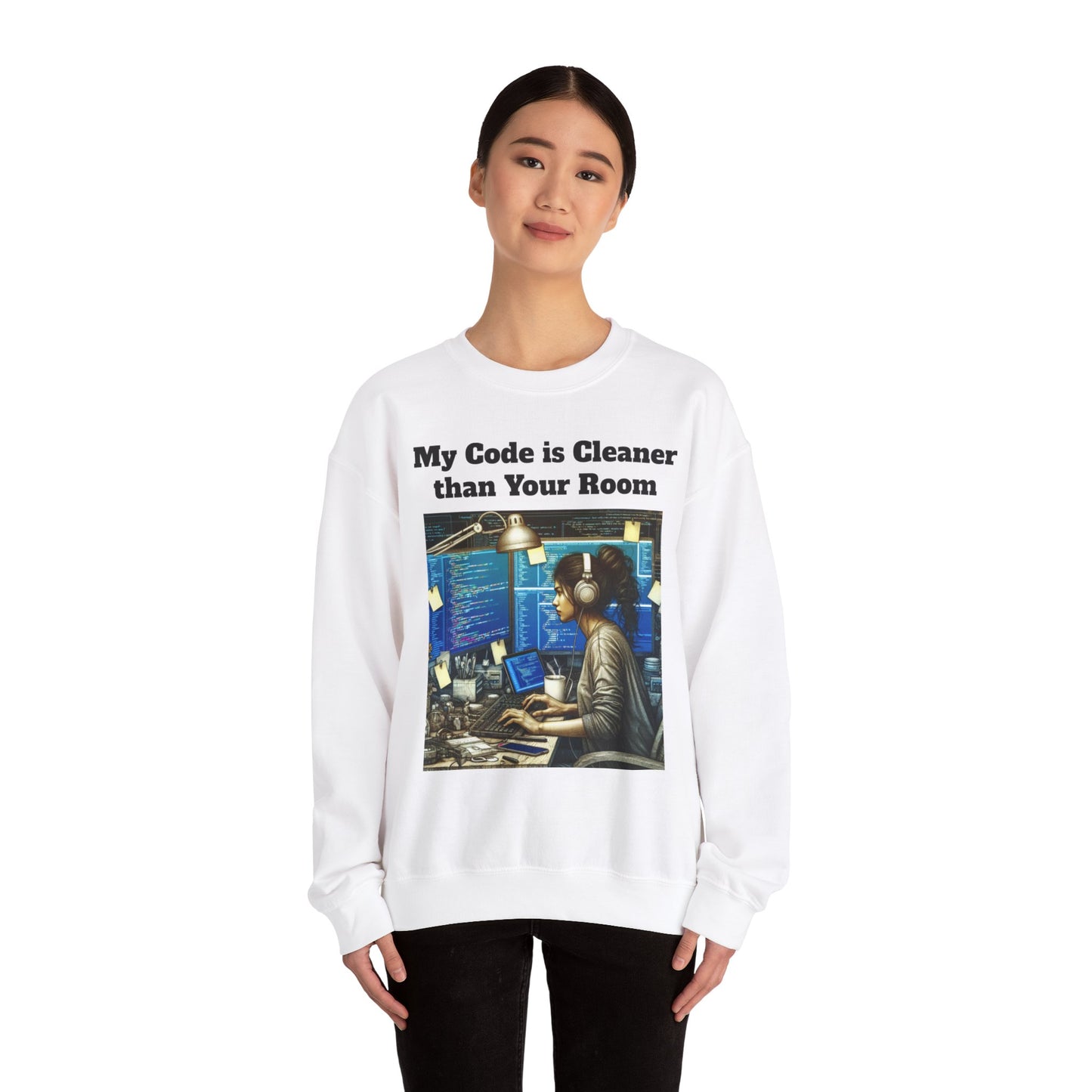 My Code is Cleaner than your room Crewneck Sweatshirt