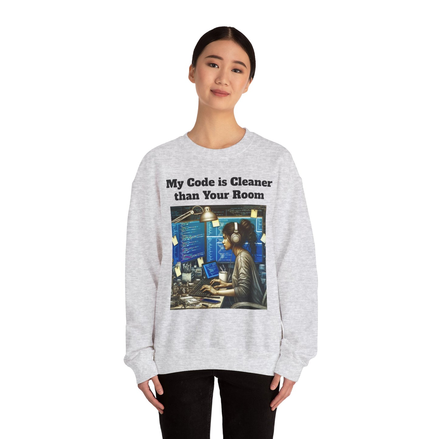 My Code is Cleaner than your room Crewneck Sweatshirt