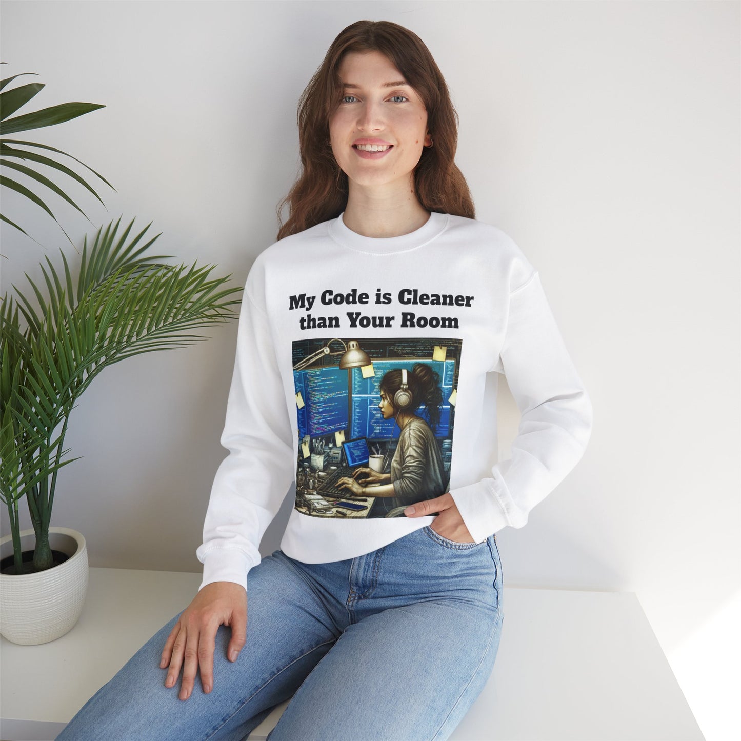 My Code is Cleaner than your room Crewneck Sweatshirt