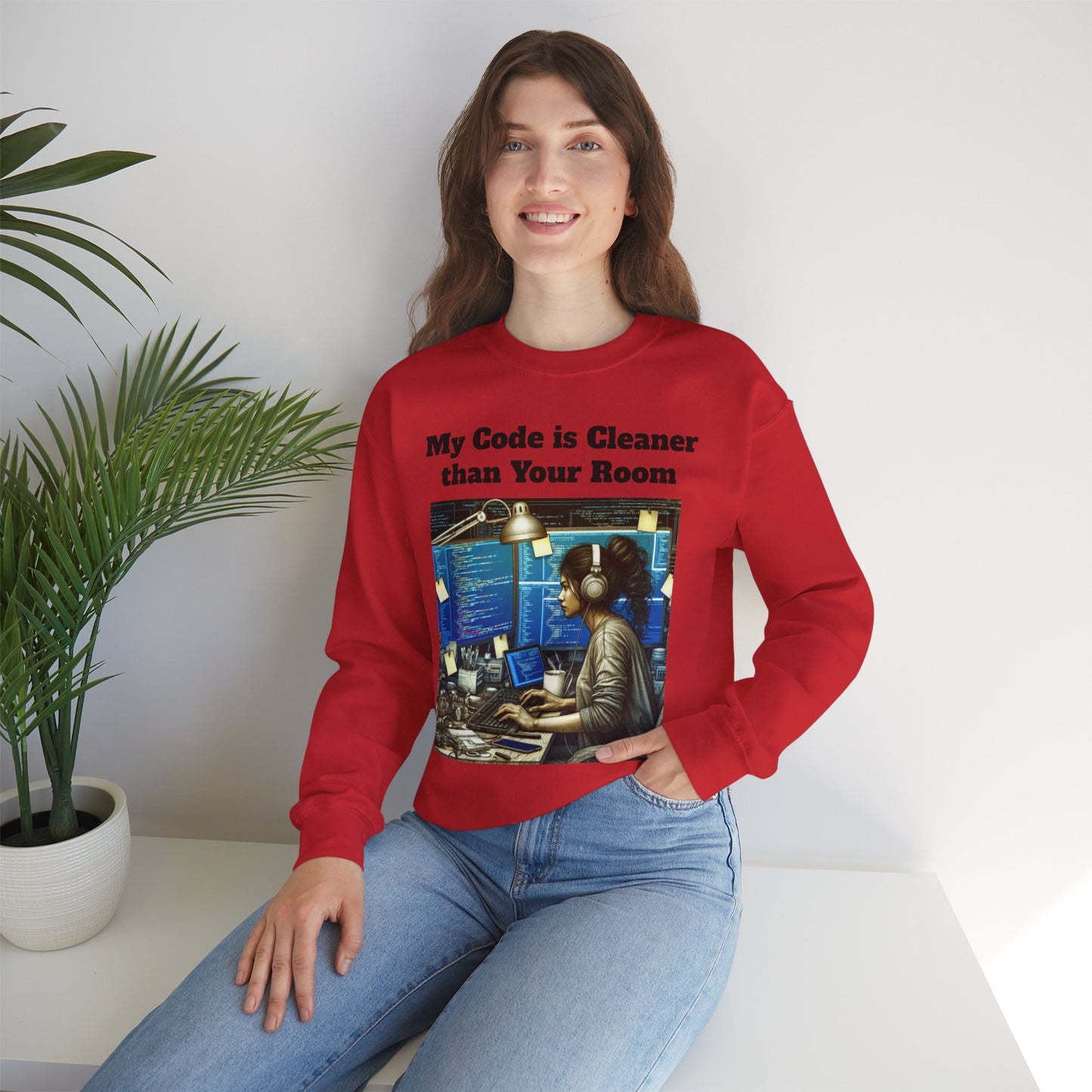 My Code is Cleaner than your room Crewneck Sweatshirt