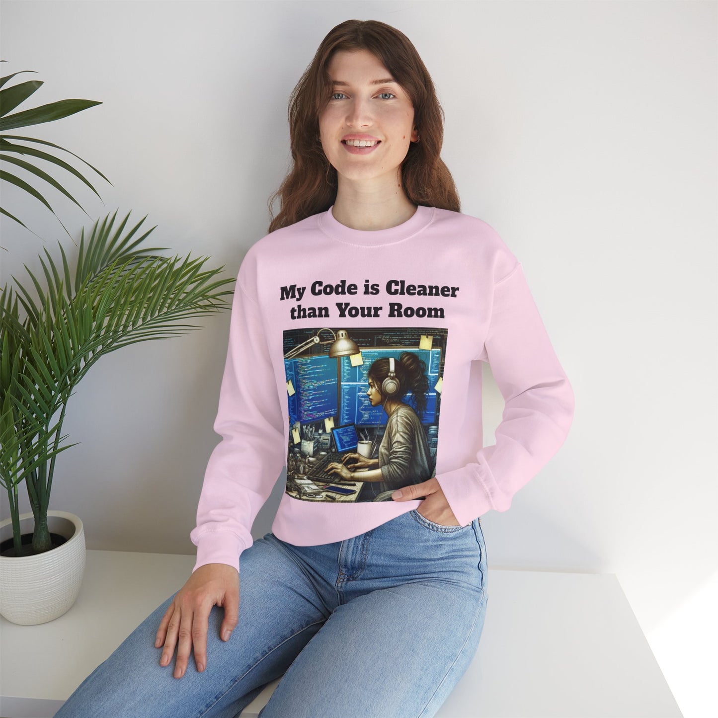 My Code is Cleaner than your room Crewneck Sweatshirt