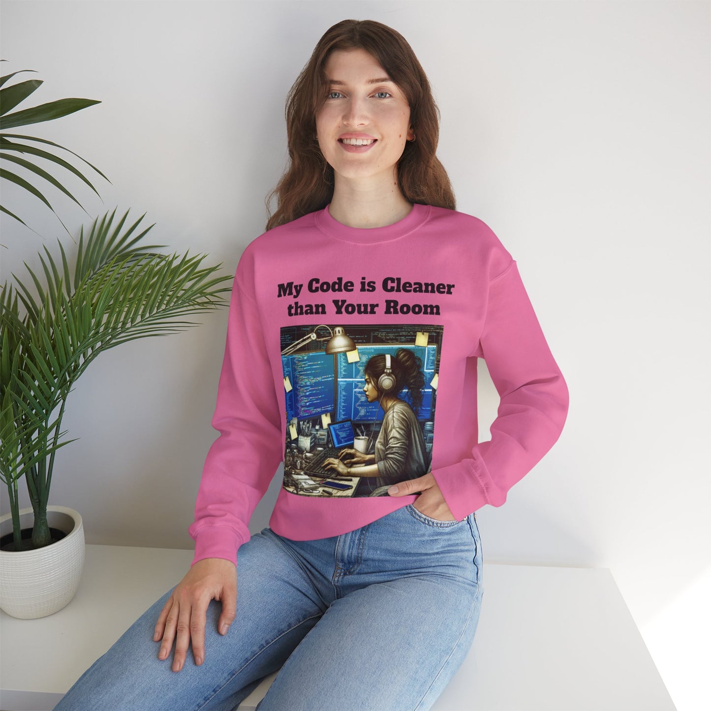 My Code is Cleaner than your room Crewneck Sweatshirt