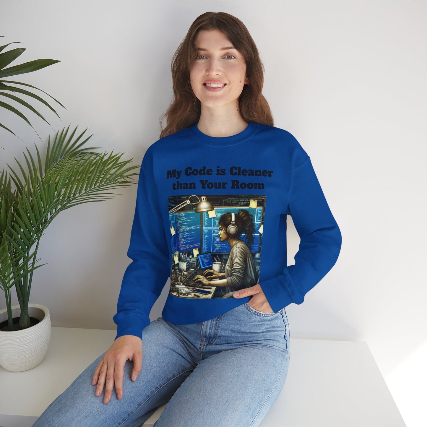 My Code is Cleaner than your room Crewneck Sweatshirt