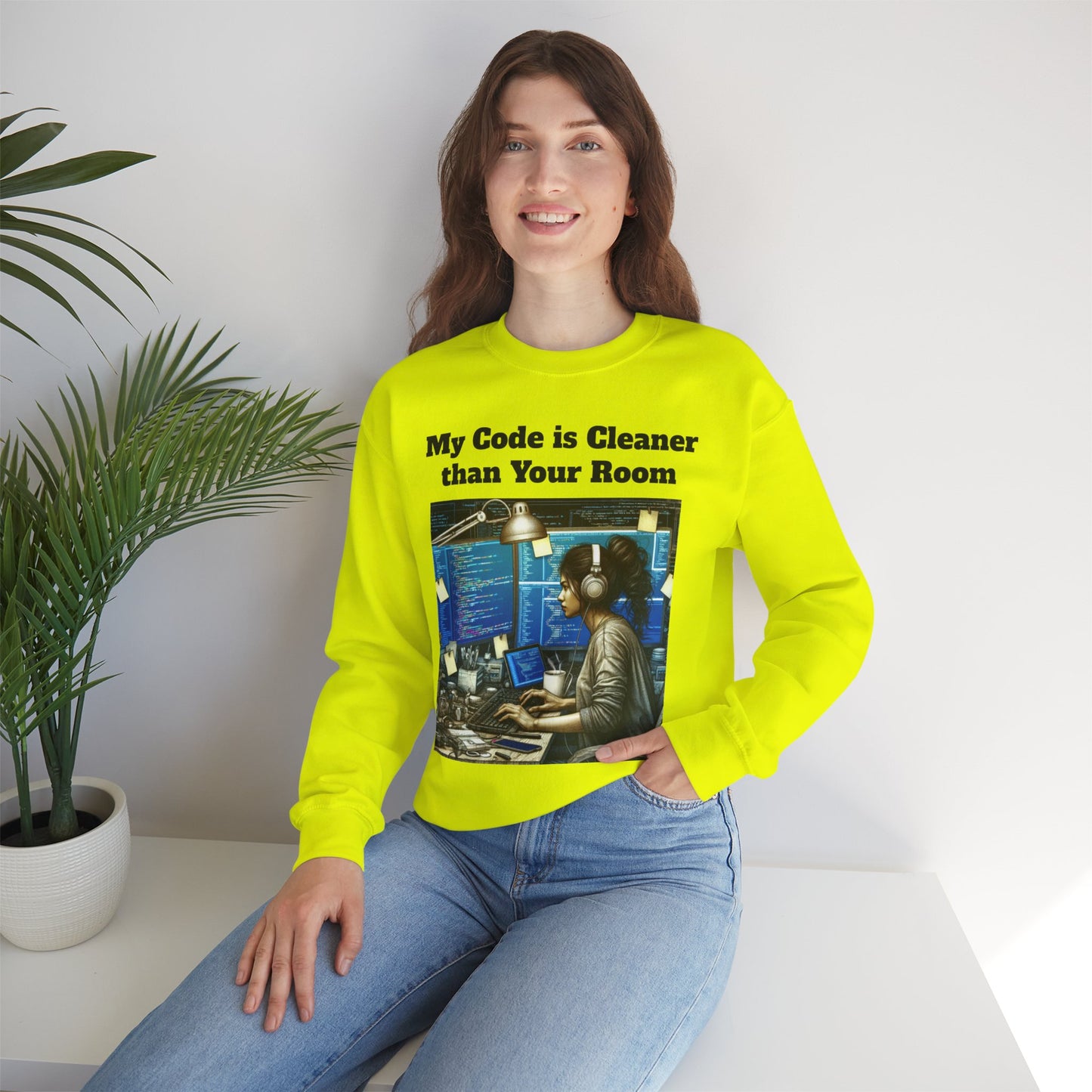 My Code is Cleaner than your room Crewneck Sweatshirt