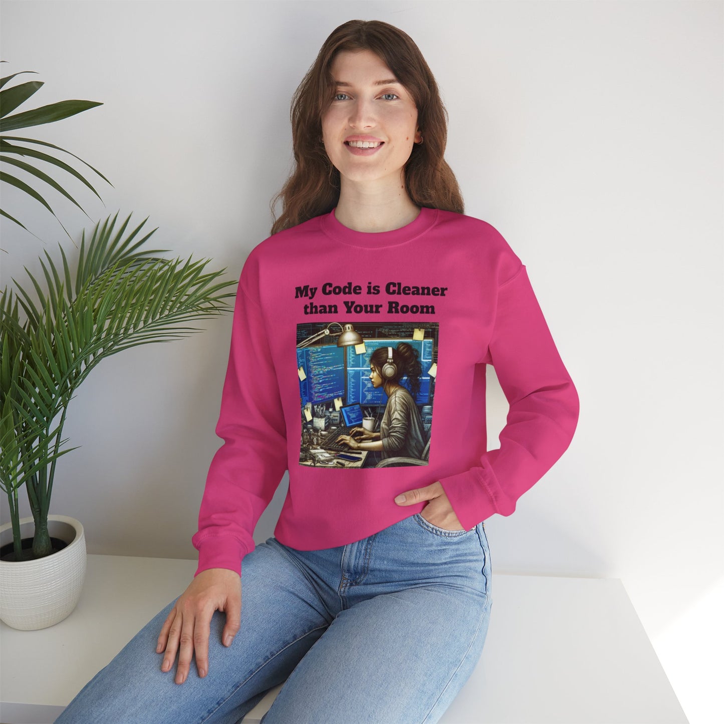 My Code is Cleaner than your room Crewneck Sweatshirt